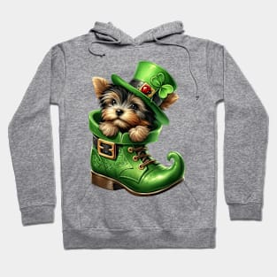 Yorkshire Terrier Dog Shoes For Patricks Day Hoodie